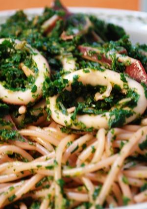 いかとほうれん草のほんのり和風パスタ-レシピのメイン写真