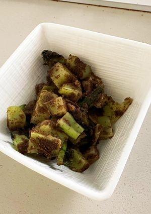 SDGS!だしパックとブロッコリ株和え物-レシピのメイン写真