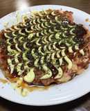 日清お好み焼き粉で作るたこ玉天お好み焼き
