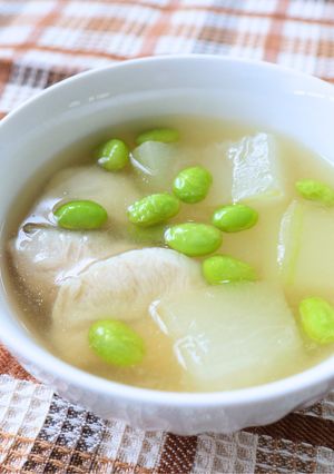 子ども喜ぶ！冬瓜とささみのスープ-レシピのメイン写真