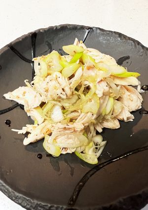 鶏ささみの葱まみれ by まかないおじさん(Sena's Kitchen