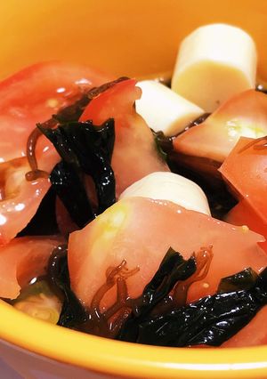 トマトのもずく酢あえ-レシピのメイン写真