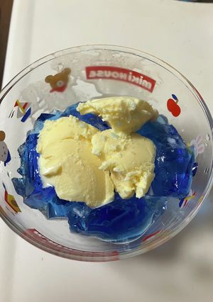 バタフライピーのアイスクリームゼリー-レシピのメイン写真