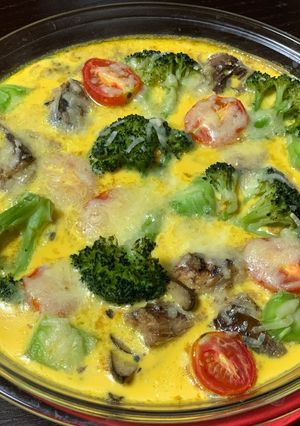 カレー風味のサバ缶キッシュ-レシピのメイン写真