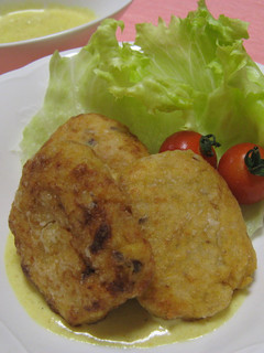 豆入り豆腐ナゲット@カレークリームソース-レシピのメイン写真