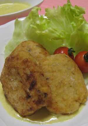 豆入り豆腐ナゲット＠カレークリームソース-レシピのメイン写真