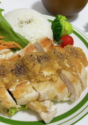 しっとり鶏むねチキンステーキ-レシピのメイン写真