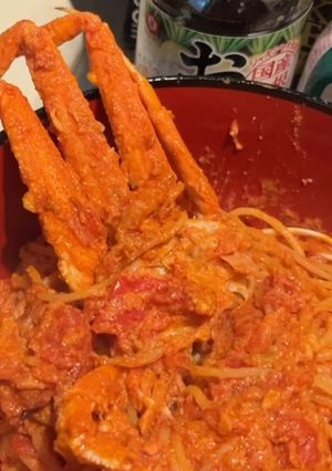 オオズワイガニのトマト豆乳クリームパスタ-レシピのメイン写真