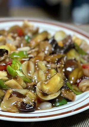 エリンギとナス入り辛々揚げない酢豚-レシピのメイン写真