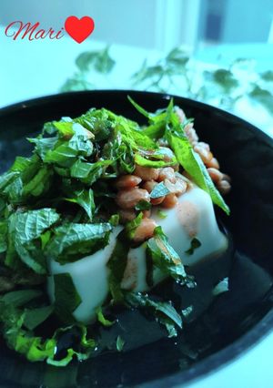 大葉香る☆ポン酢タバスコ納豆豆腐-レシピのメイン写真