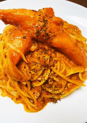 コストコ商品で蟹のトマトクリームパスタ-レシピのメイン写真