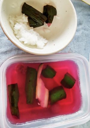 赤紫蘇ジュースの漬け物-レシピのメイン写真