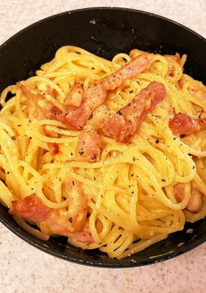 ワンパンカルボナーラ 簡単すぎ-レシピのメイン写真