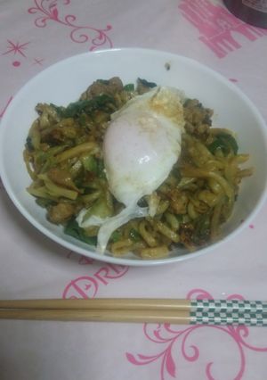中華風焼きカレーうどん-レシピのメイン写真