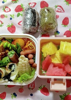 今日の塾弁当☆簡単！シーチキンハンバーグ-レシピのメイン写真