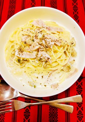 クラムチャウダー風♬あったかスープパスタ-レシピのメイン写真