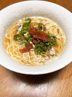 さっぱり鶏スープのサバの水煮そうめん-レシピのメイン写真