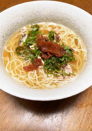 さっぱり鶏スープのサバの水煮そうめん-レシピのメイン写真