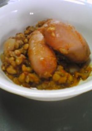 レンズマメとソーセージの煮物-レシピのメイン写真