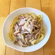 しめじとハムのクリームパスタ♪時短♪