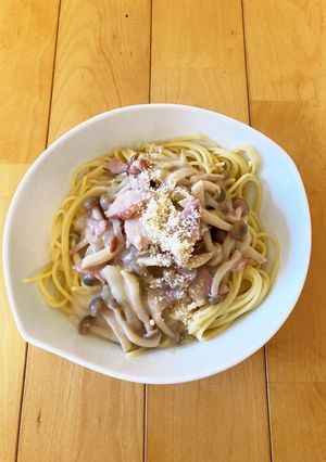 しめじとハムのクリームパスタ♪時短♪-レシピのメイン写真