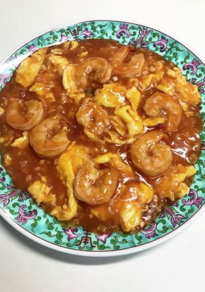 卵入り海老のチリソース煮♪-レシピのメイン写真