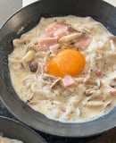 糖質0麺カルボナーラ(糸こんにゃくでも)