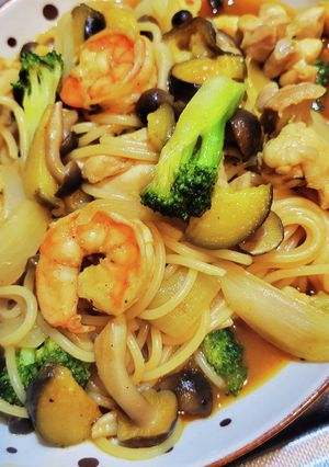カレースープパスタ-レシピのメイン写真