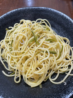みぶ菜のお漬物とじゃこのパスタ-レシピのメイン写真