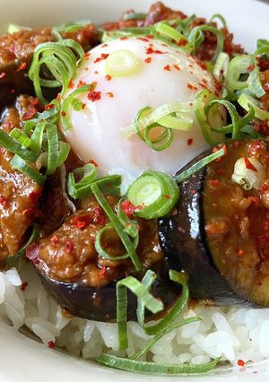 切るのは茄子だけ・超簡単!麻婆茄子丼-レシピのメイン写真