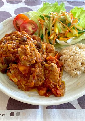 【Diet】鶏もも肉としめじのカレー-レシピのメイン写真