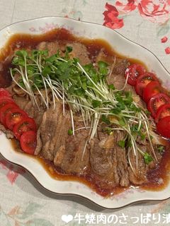 夏にぴったり♡牛焼肉のさっぱり漬け♪-レシピのメイン写真