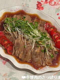 夏にぴったり♡牛焼肉のさっぱり漬け♪-レシピのメイン写真