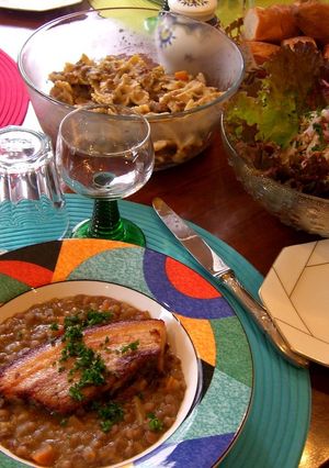 豚肉とレンズ豆の煮込み-レシピのメイン写真