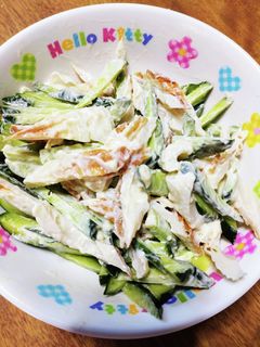きゅうりと竹輪のわさびマヨネーズ和え-レシピのメイン写真