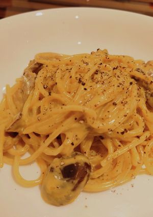 最強カルボナーラ。ごはんですよ！が隠し味-レシピのメイン写真