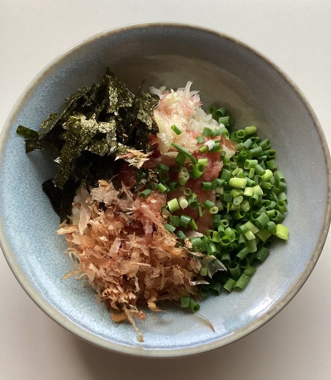 マグロのタタキどんぶり-レシピのメイン写真