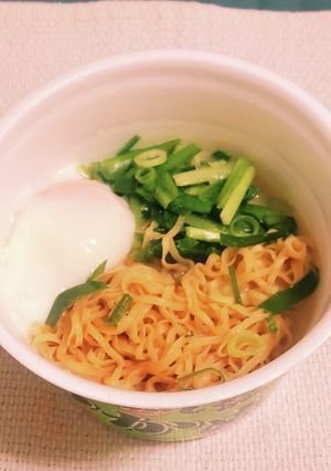 «“にらねぎ玉チキンラーメン汁なし風”»-レシピのメイン写真