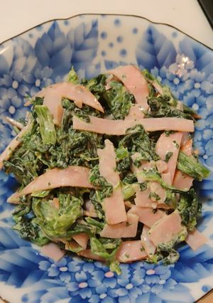 簡単!旨い!ほうれん草ハムのからしマヨ♪-レシピのメイン写真