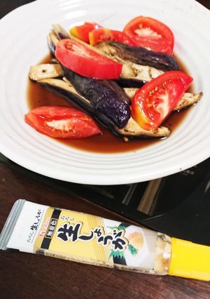 茄子とトマトのめんつゆレンチン蒸し-レシピのメイン写真