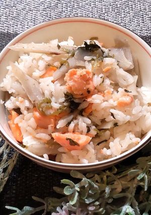 圧力鍋で鮭ごぼう出汁ごはん-レシピのメイン写真