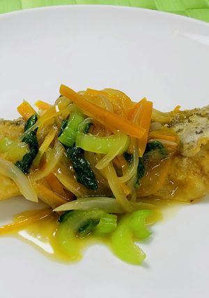 白身魚の野菜たっぷり中華風あんかけ-レシピのメイン写真
