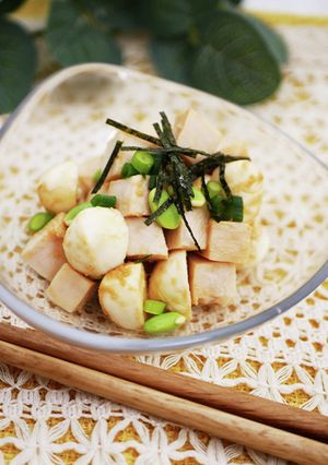 サラダチキンとチーズのわさび醤油和え-レシピのメイン写真