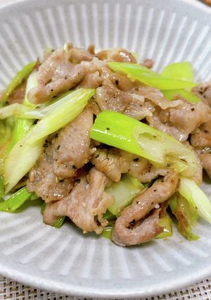 豚こまのネギ塩炒め-レシピのメイン写真