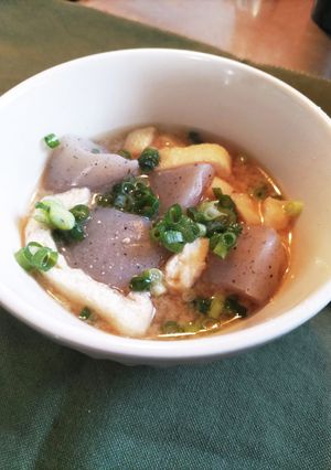 こんにゃくと油揚げの節約お味噌汁-レシピのメイン写真