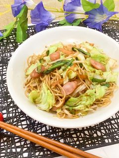 レンチン焼きそば-レシピのメイン写真