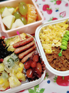 鶏そぼろごはん弁当☆-レシピのメイン写真