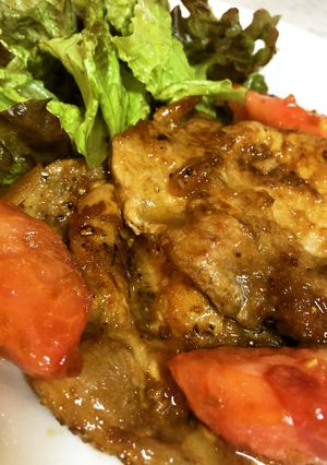 豚とトマトのにんにく醤油焼き-レシピのメイン写真