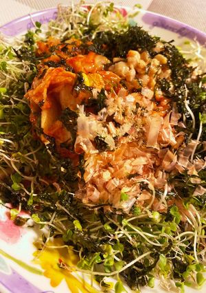 キムチ豆腐納豆の海苔鰹サラダ-レシピのメイン写真