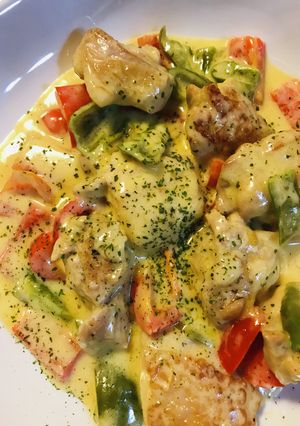 鶏肉とパプリカ&ピーマンのクリーム煮-レシピのメイン写真